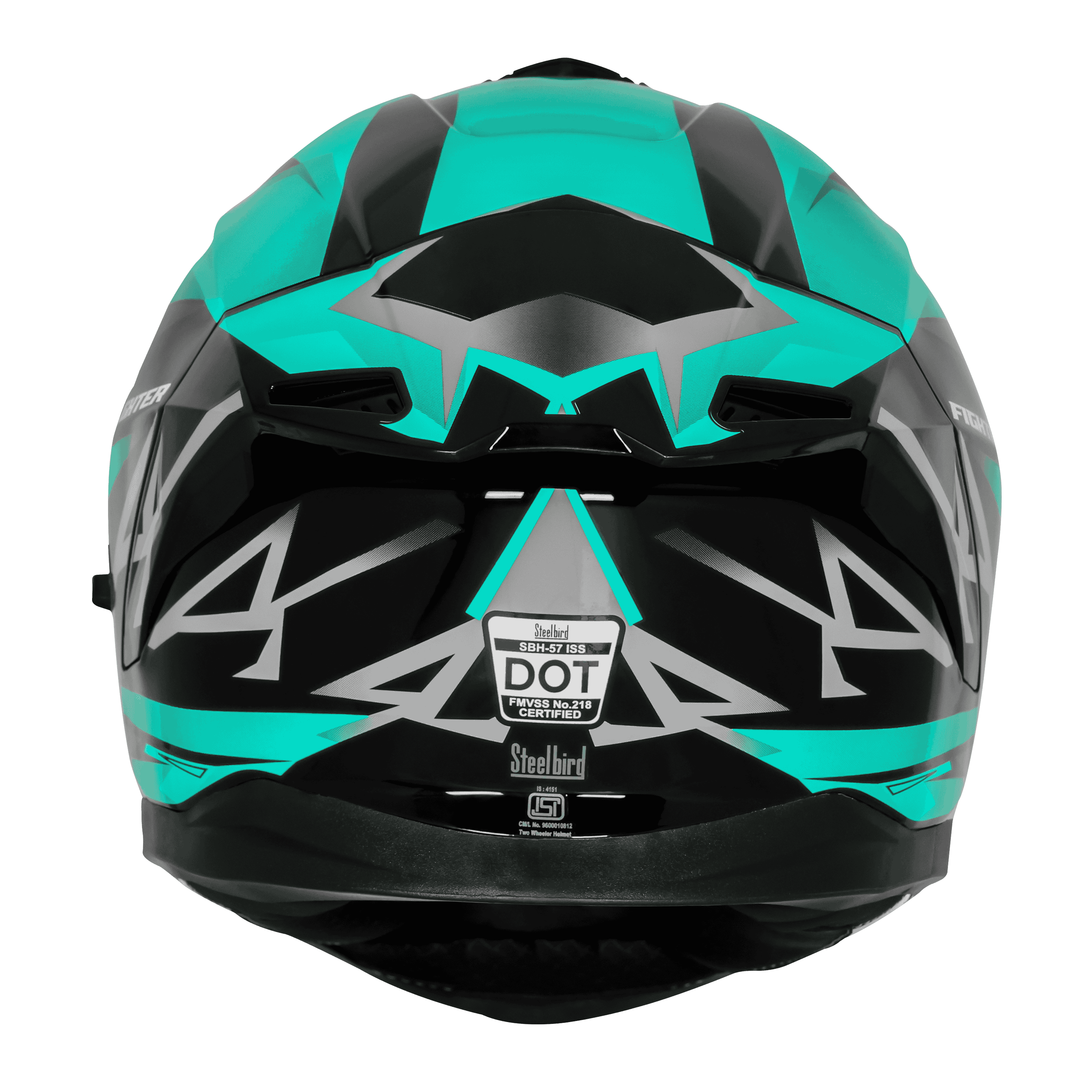 SBH-57 ISS FIGHTER F4 GLOSSY BLACK WITH SEA GREEN